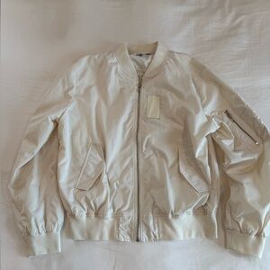 J.O.A Los Angeles Cream Bomber Jacket